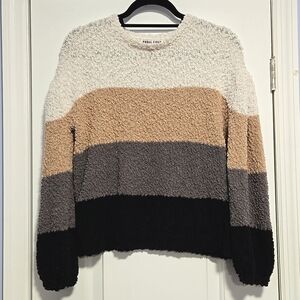 Moral Fiber Popcorn Knit Color Block Sweater